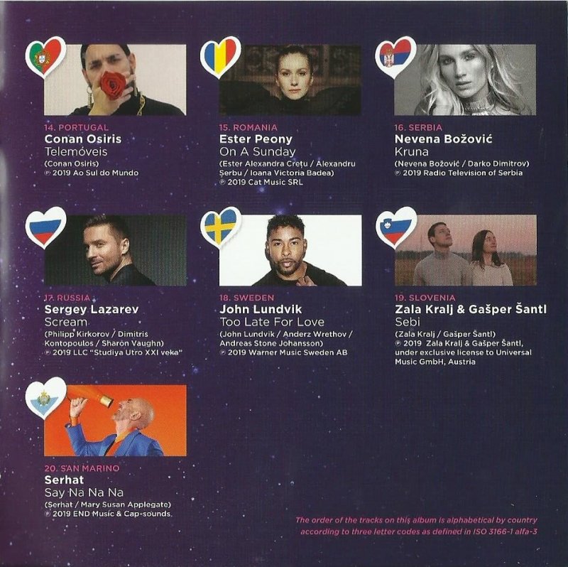 Eurovision Song Contest 2019; Tel Aviv dare to dream : Booklet 6